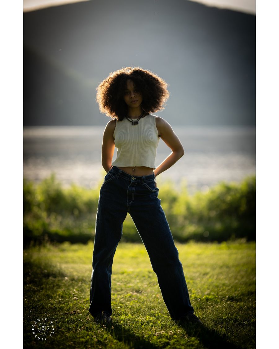 Golden Halo Silhouette — Natural Light and Golden Hour Textures with Bree