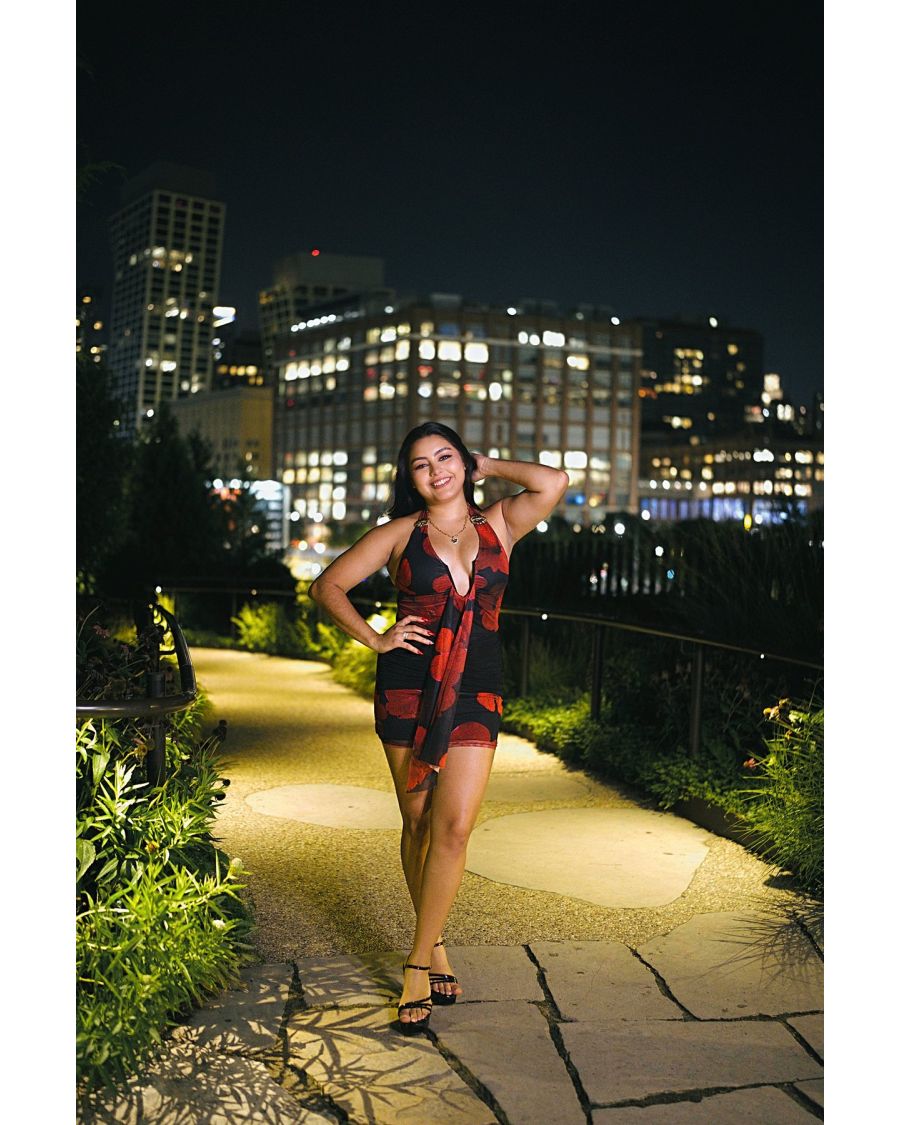 Lit Pathway, Night in the City