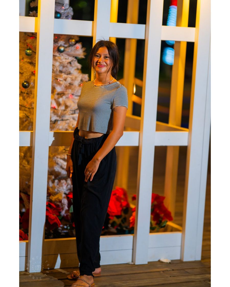 White Frame Posing, Night Shoot With Kristel on the Pier